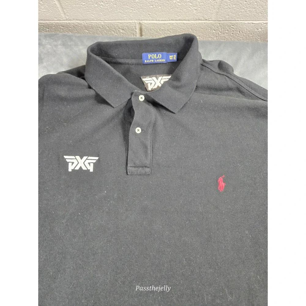 Polo Ralph Lauren Shirt Mens 3XLT PXG‎ Black Short Sleeve Parsons Extreme Golf